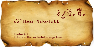 Ölbei Nikolett névjegykártya